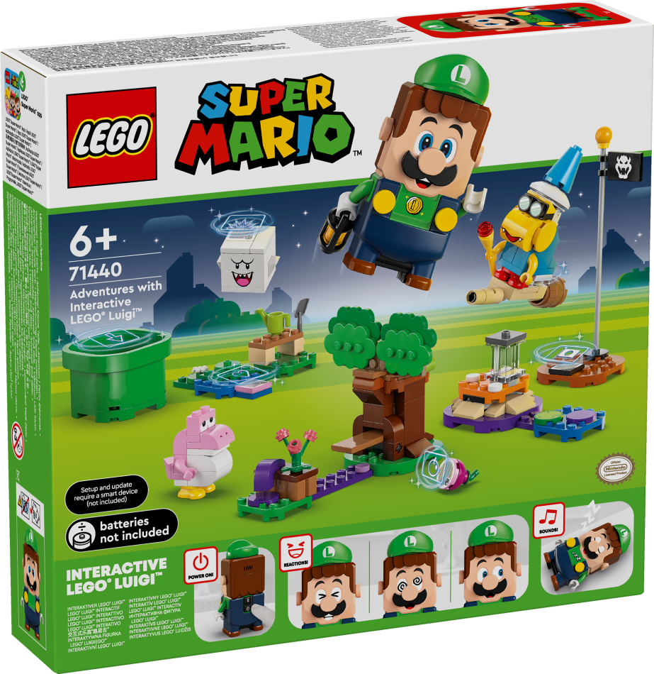 71440 LEGO® Super Mario Piedzīvojumi ar Interaktīvo LEGO® Luigi™ , 6+ gadi, 2024 gada modelis