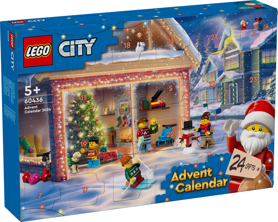 60436 LEGO® City 2024. gada Adventes kalendārs , 5+ gadi, 2024 gada modelis