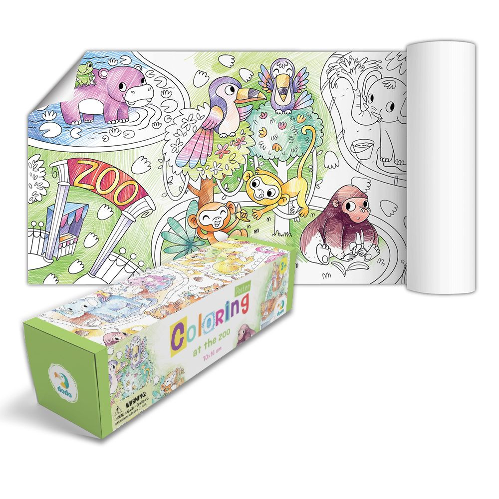 DoDo Galda spēles Krāsojams plakāts Zoo, 3+ gadiem