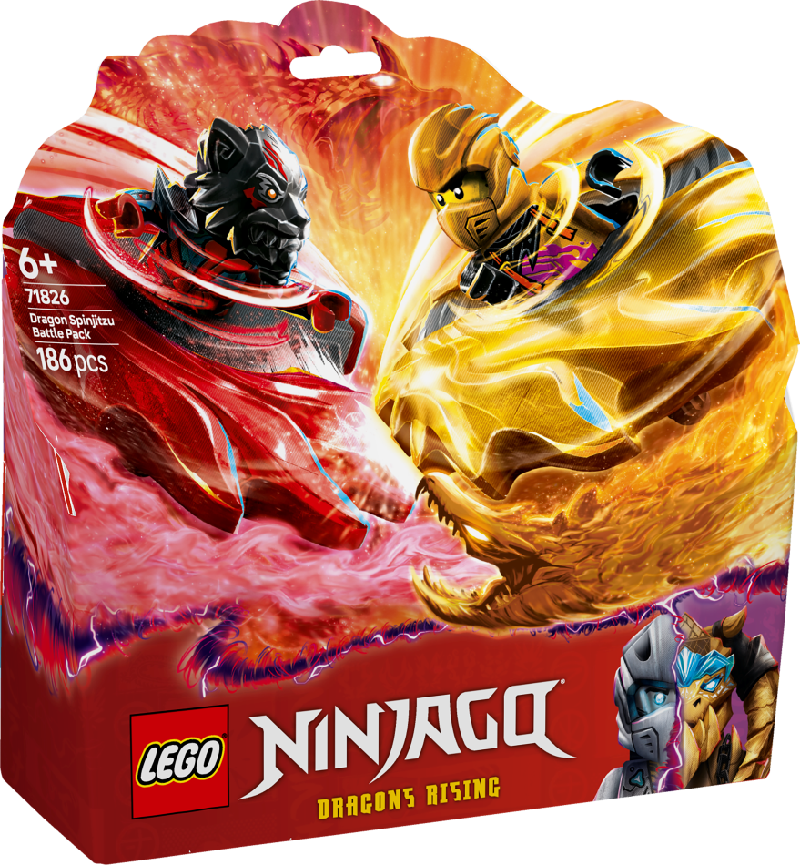 71826 LEGO® Ninjago Pūķu spindžitsu kaujas paka, 6+ gadi, 2025 gada modelis
