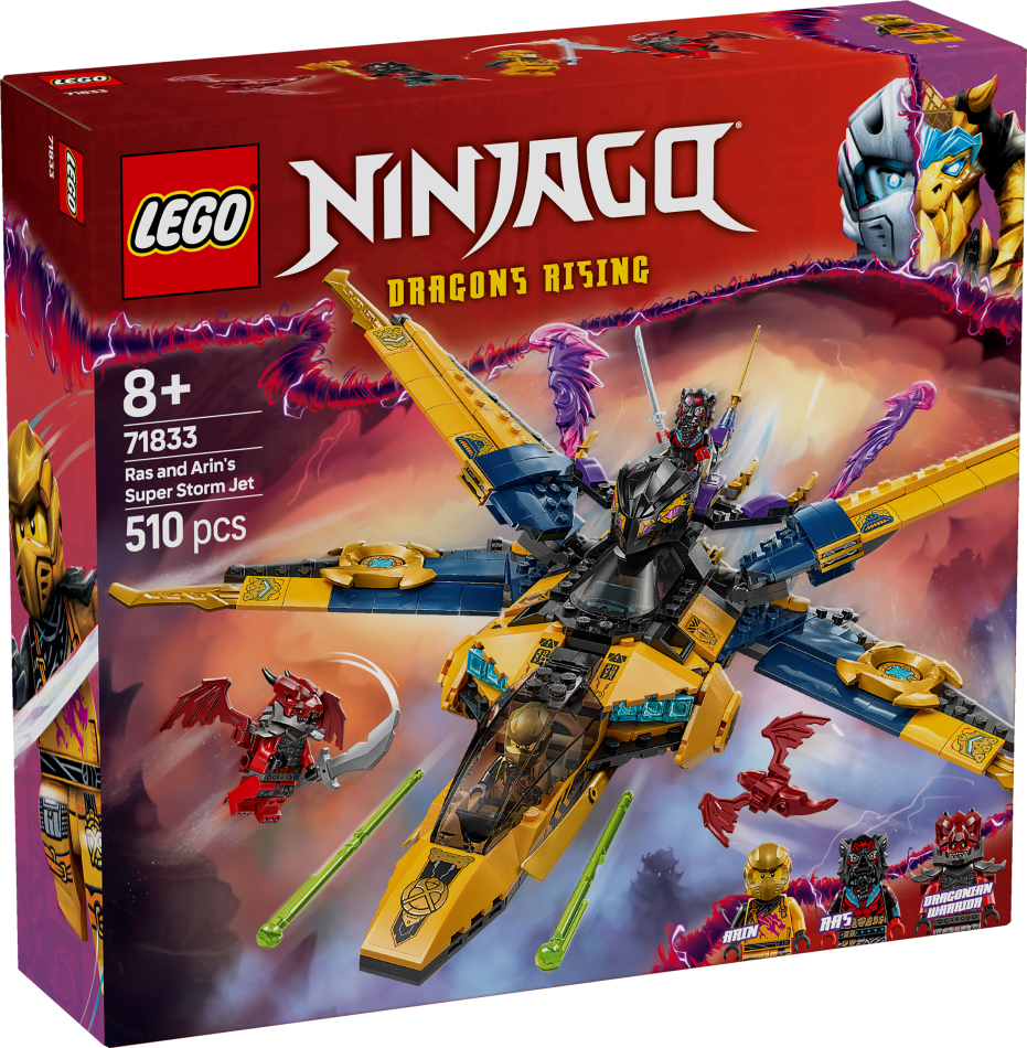 71833 LEGO® Ninjago Ras un Arin Supervētras lidaparāts, 8+ gadi, 2025 gada modelis