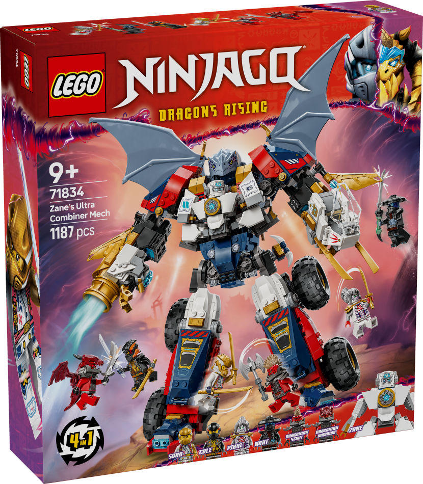71834 LEGO® Ninjago Ультра комбо-робот Зейна 4 в 1, 9+ , модель 2025 года