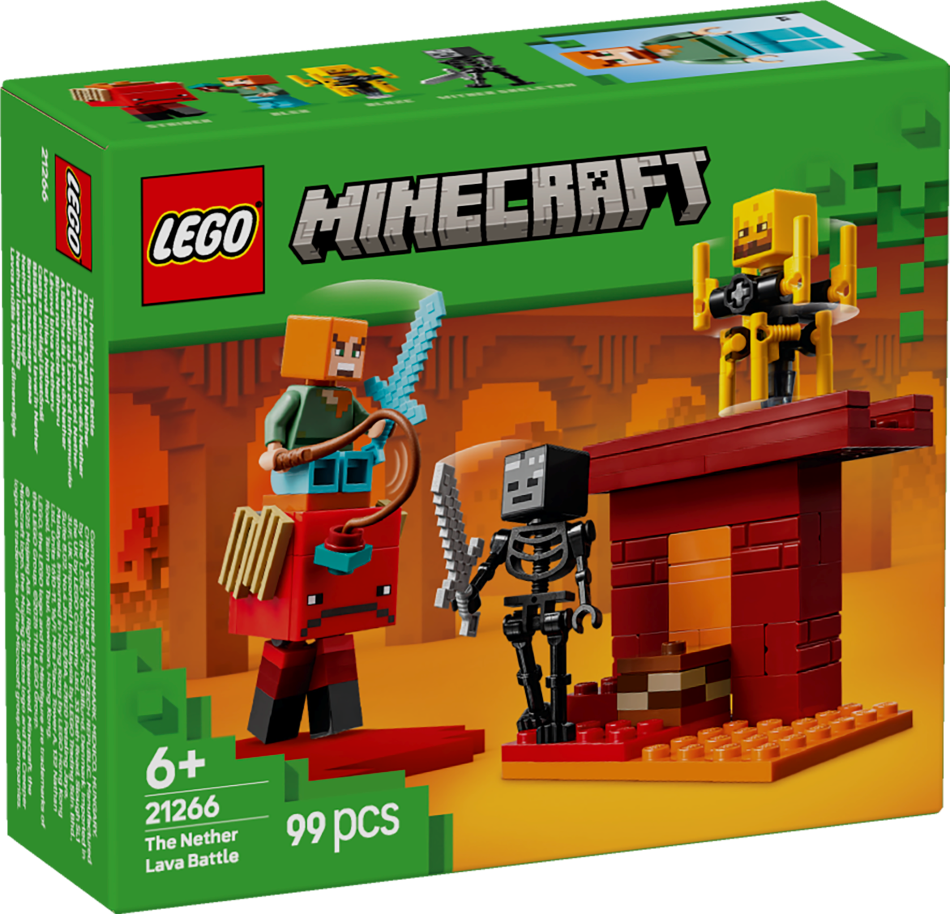 21266 LEGO® Minecraft Nether lavas kauja,6 + gadi, 2025 gada modelis