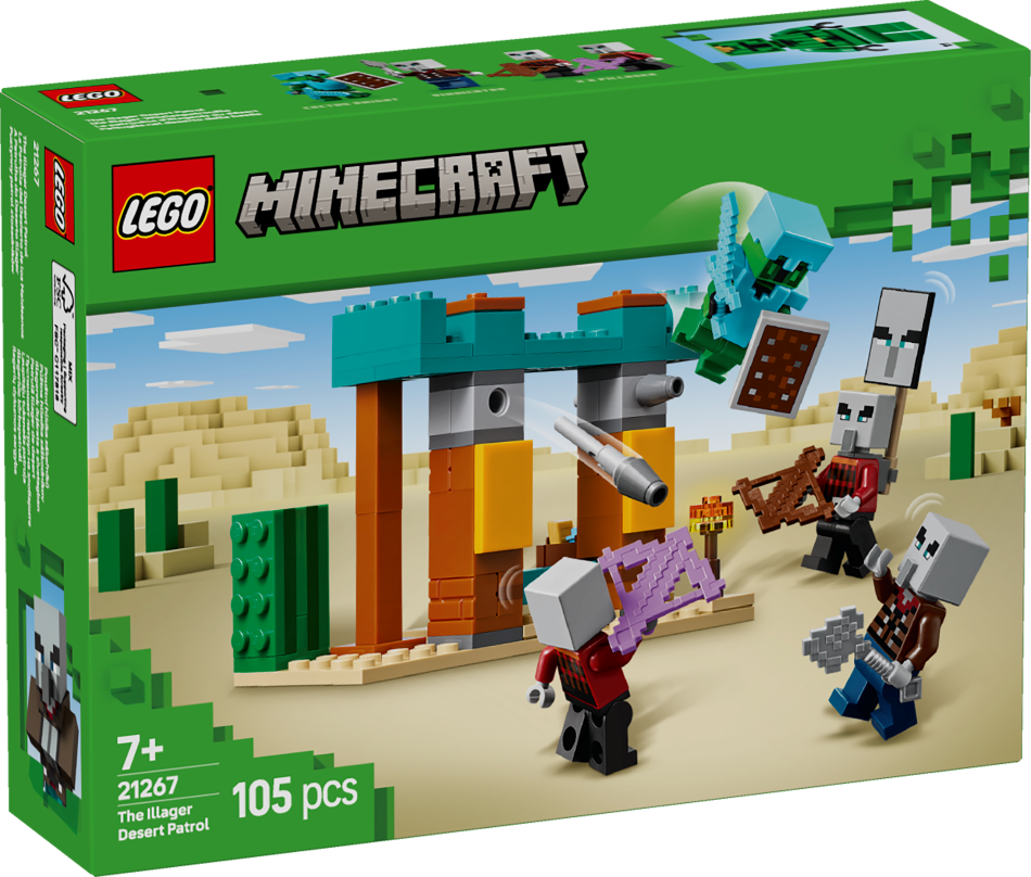 21267 LEGO® Minecraft Laupītāju tuksneša patruļa, 7+ gadi, 2025 gada modelis