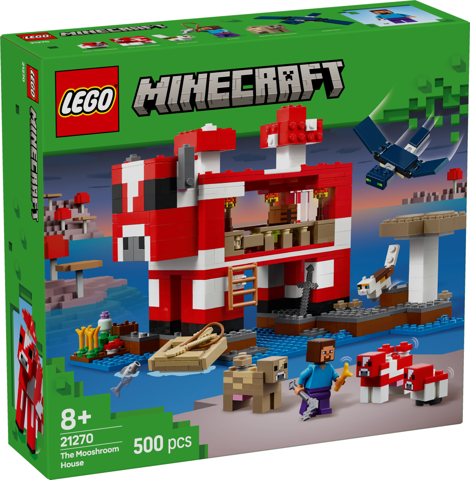 21270 LEGO® Minecraft Sēņu māja, 8+ gadi, 2025 gada modelis