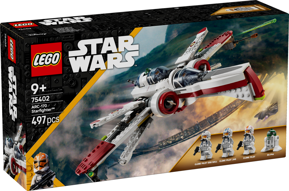 75402 LEGO® Star Wars™ ARC-170 Starfighter™ 9+ gadi, 2025 gada modelis