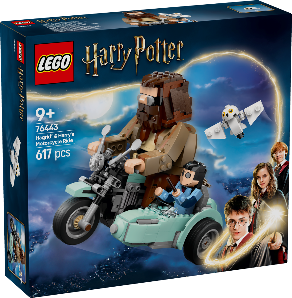 76443 LEGO® Harry Potter™Hagrida un Harija brauciens ar motociklu , 9+ gadi, 2025 gada modelis