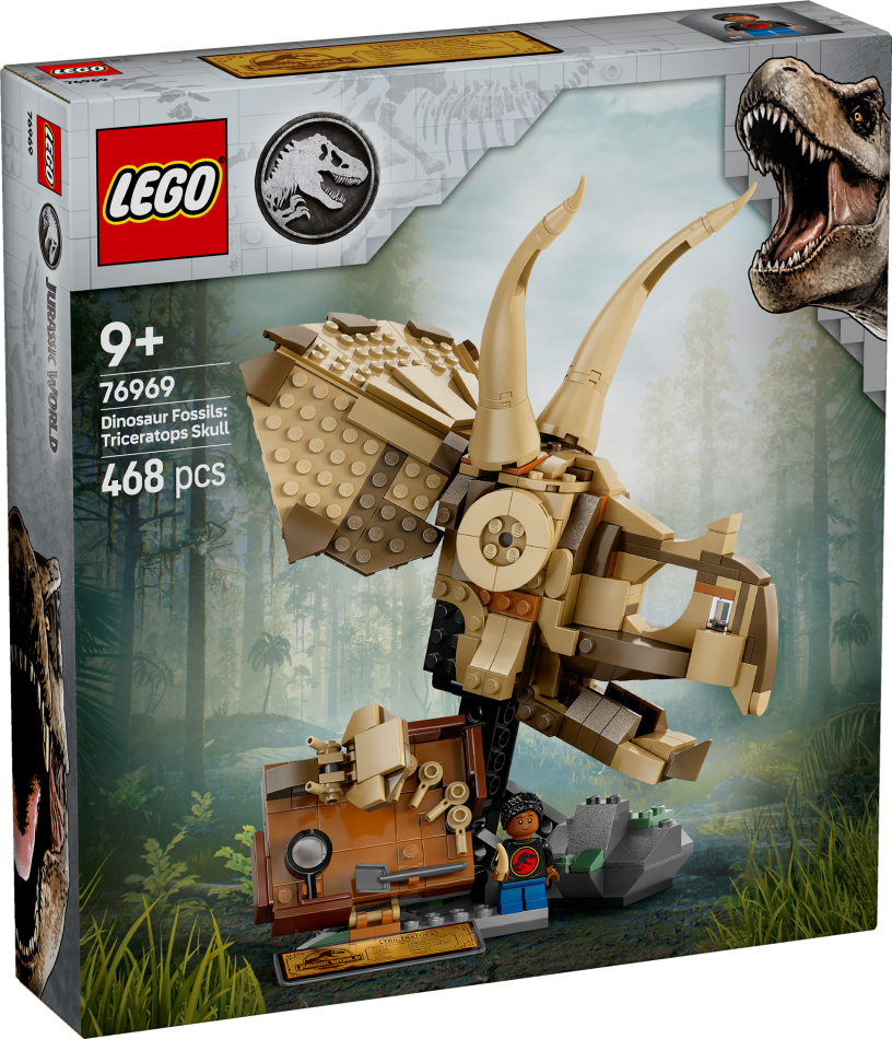 76969 LEGO® Jurassic World Dinozauru fosilijas: Triceratopa galvaskauss 9+ gadi, 2025 gada modelis