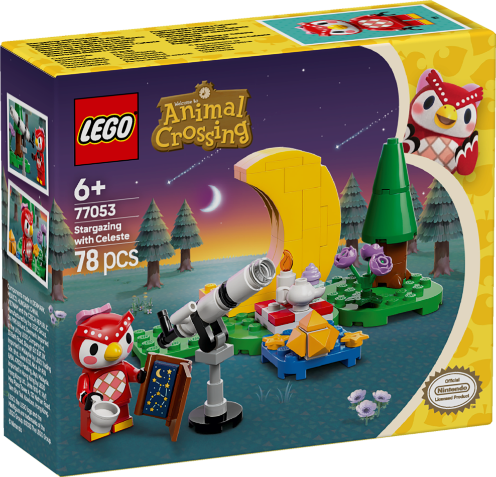 77053 LEGO® Animal Crossing™ Наблюдение за звездами с Селестой , 6+ , модель 2025 года