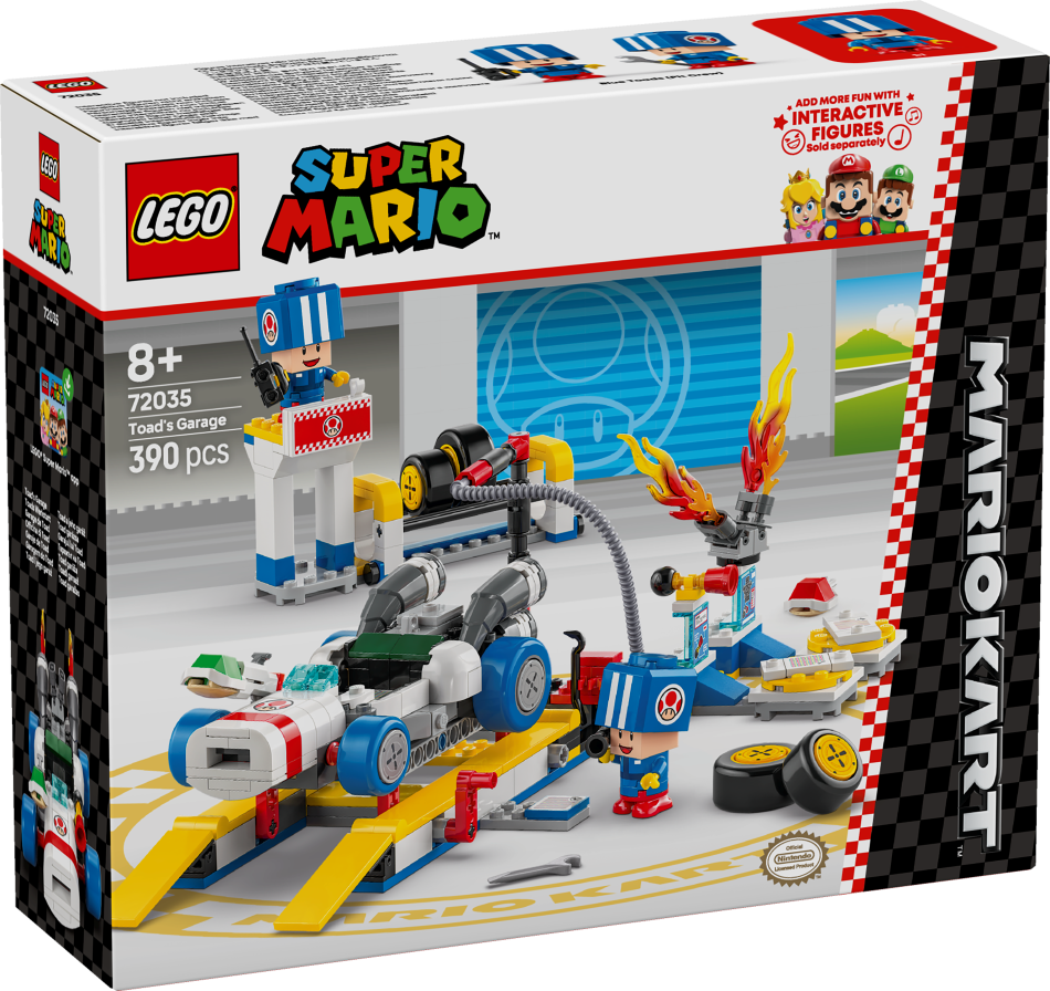 72035 LEGO® Super Mario Mario Kart™ – Toad garāža 8+ gadi, 2025 gada modelis