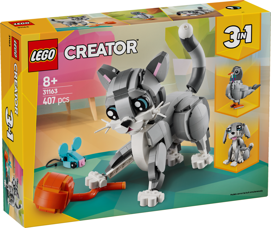 31163 LEGO® Creator Rotaļīgais kaķis, 8+ gadi, 2025 gada modelis