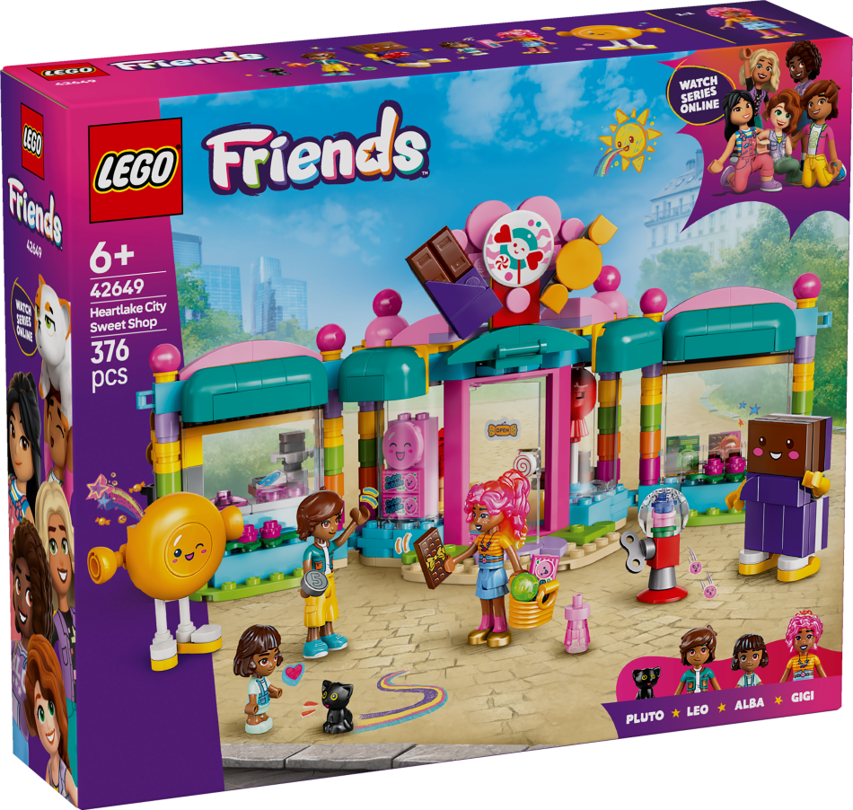 42649 LEGO® Friends Hārtleikas pilsētas saldumu veikals, 6+ gadi, 2025 gada modelis
