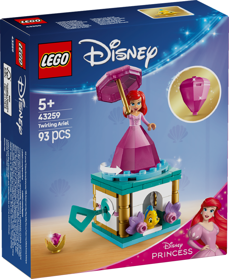 43259 LEGO® Disney Princess Virpuļojošā Ariela ,5 + gadi, 2025 gada modelis