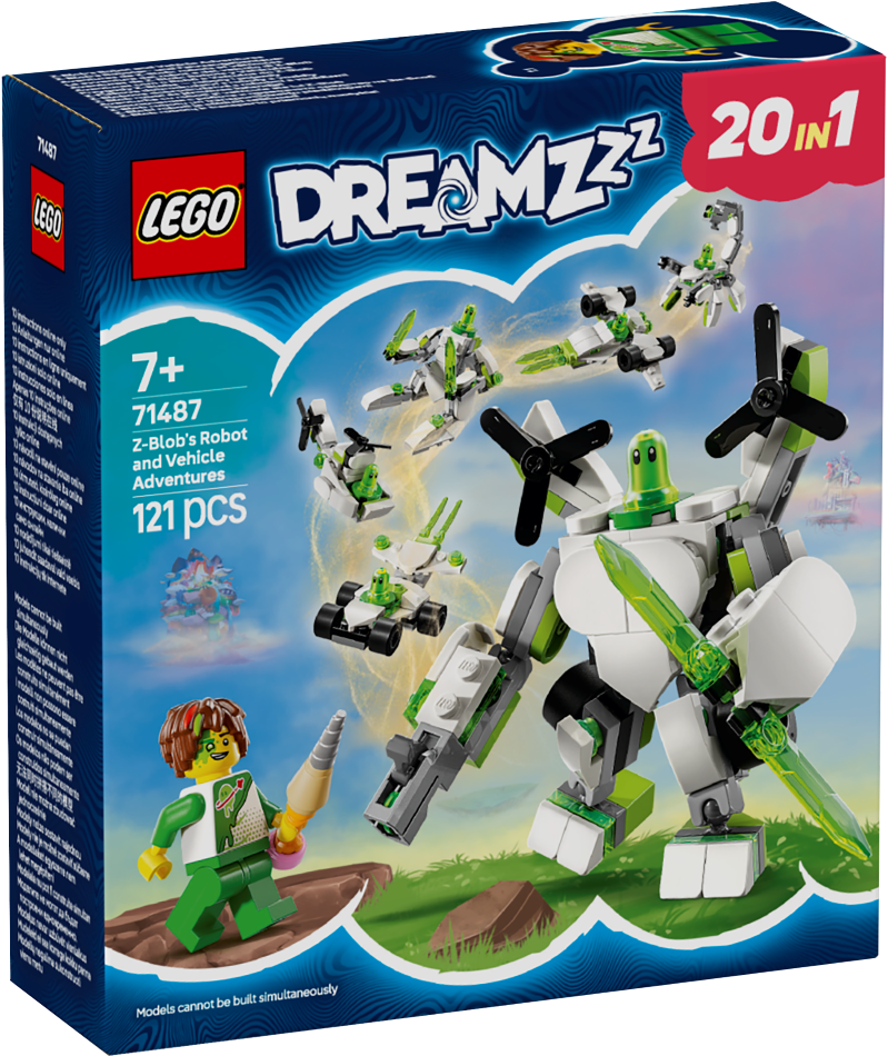 71487 LEGO® DREAMZzz™ Z-Blob robotu un transportlīdzekļu piedzīvojumi, 7+ gadi, 2025 gada modelis
