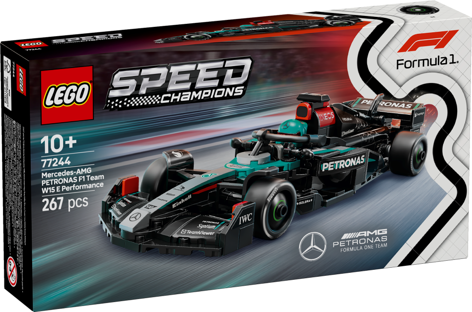 77244 LEGO® Speed Champions Mercedes-AMG F1® W15 sacīkšu auto, 10+ gadi, 2025. gada modelis