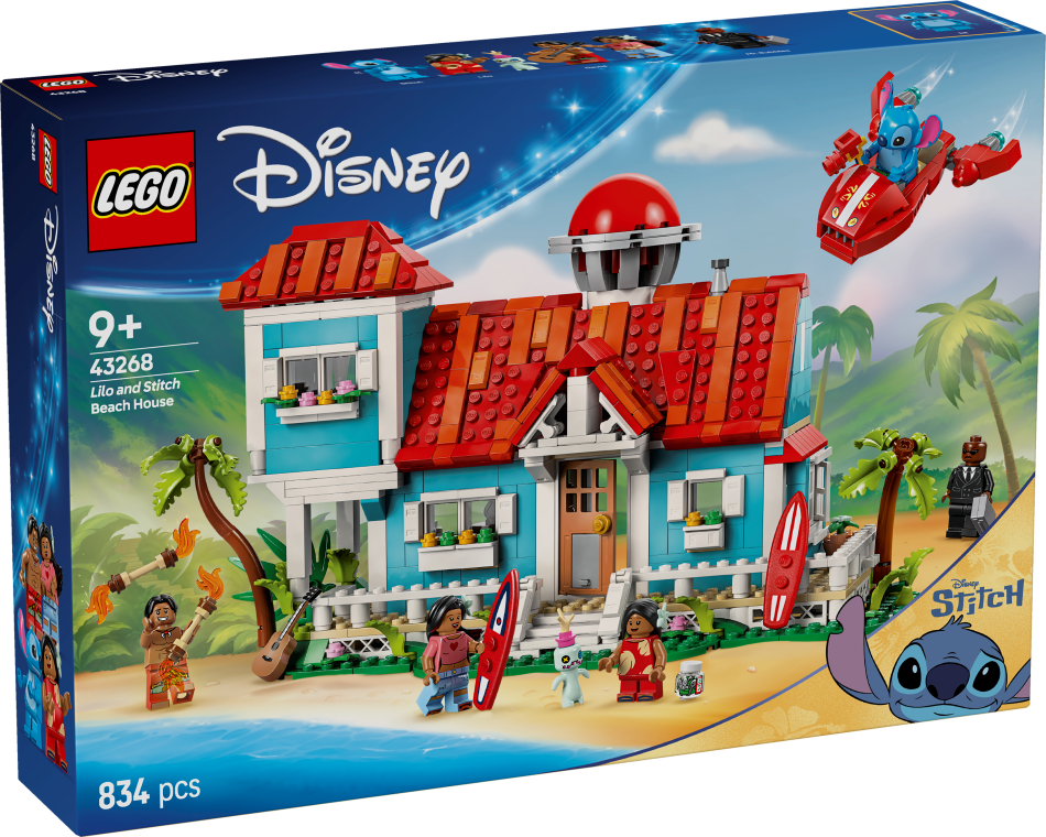 43268 LEGO® Disney Princess Пляжный домик Лило и Стич , 9+ лет, модель 2025 года
