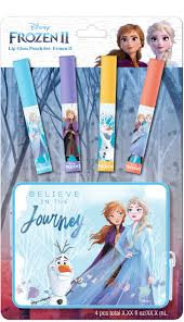 IZPĀRDOŠANA!!! Frozen II Lūpu spīdums 4gb. komplekts ar kosmētikas maciņu, 3+ gadiem, Art. 1581