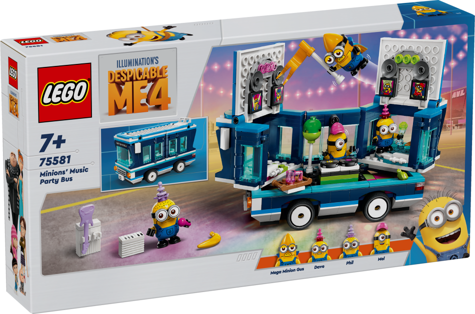 75581 LEGO Despicable Me 4 Minions Музыкальный автобус миньонов, 7+ , модель 2025 года