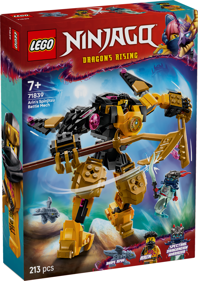 71839 LEGO® Ninjago Arin spindžitsu kaujas robots, 6+ , модель 2025 года