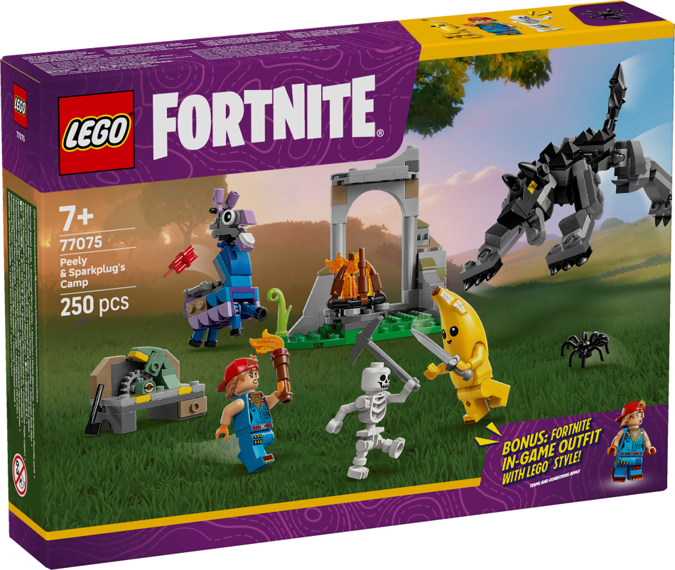 77075 LEGO® Fortnite Peely un Sparkplug nometne, 7+ gadi, 2025 gada modelis