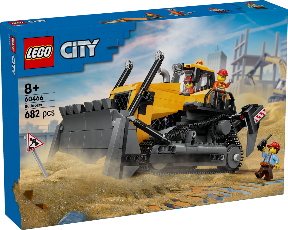 60466 LEGO® City Dzeltens buldozers, 8+ , модель 2025 года