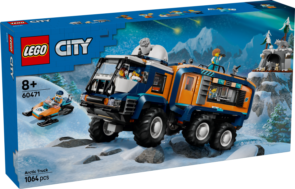 60471 LEGO® City Arktikas pētnieku kravas auto ar zinātnisko laboratoriju,8 + gadi, 2025 gada modelis