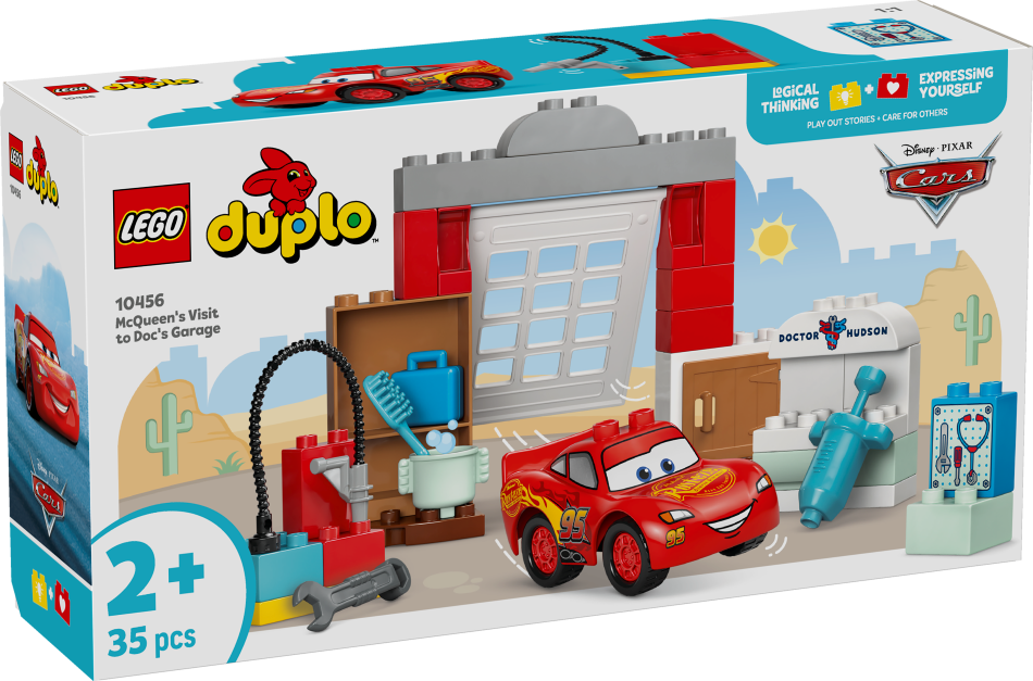 10456 LEGO® DUPLO Makvīna vizīte Doc garāžā, 2+ gadi, 2025 gada modelis