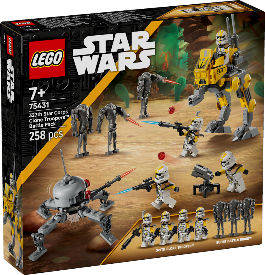 75431 LEGO® Star Wars™ 327. klona zvaigžņu kareivju kaujas paka, 7+ , модель 2025 года