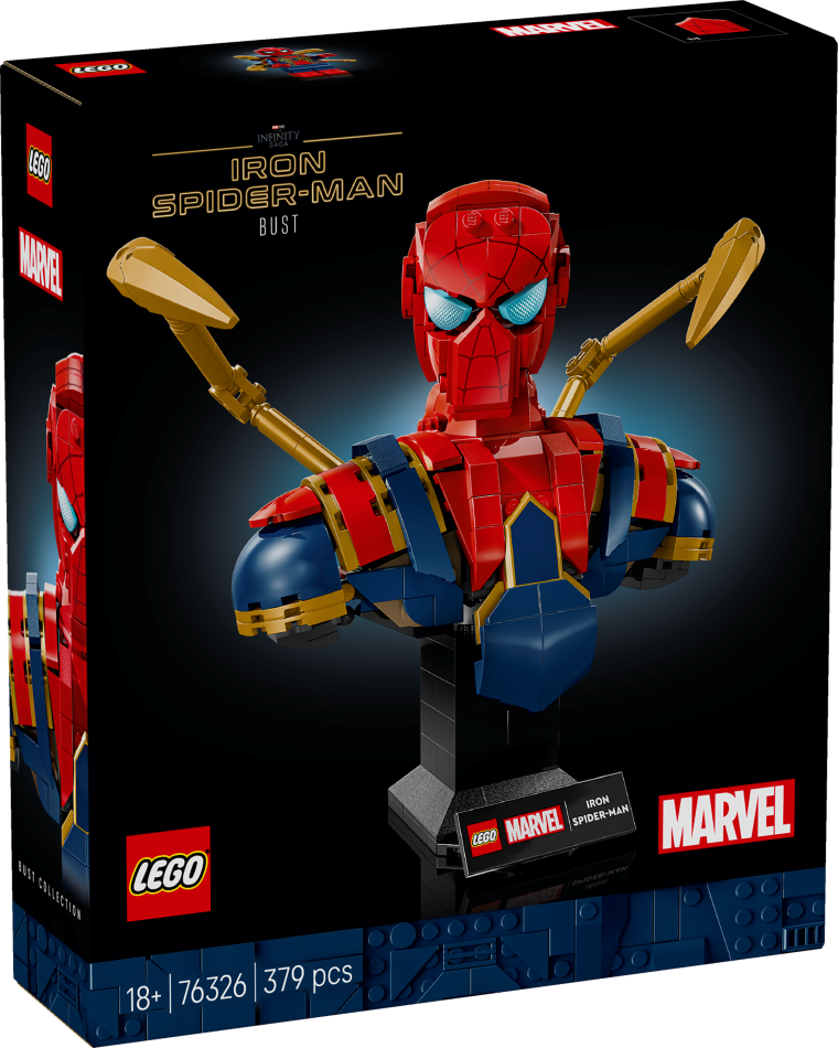 76326 LEGO® Marvel Super Heroes Dzelzs Zirnekļcilvēka krūšutēls, 18 + gadi, 2025 gada modelis
