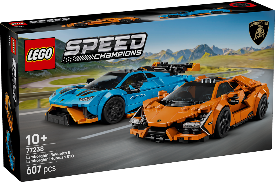 77238 LEGO® Speed Champions Lamborghini Revuelto un Huracán STO, 10+ gadi, 2025 gada modelis