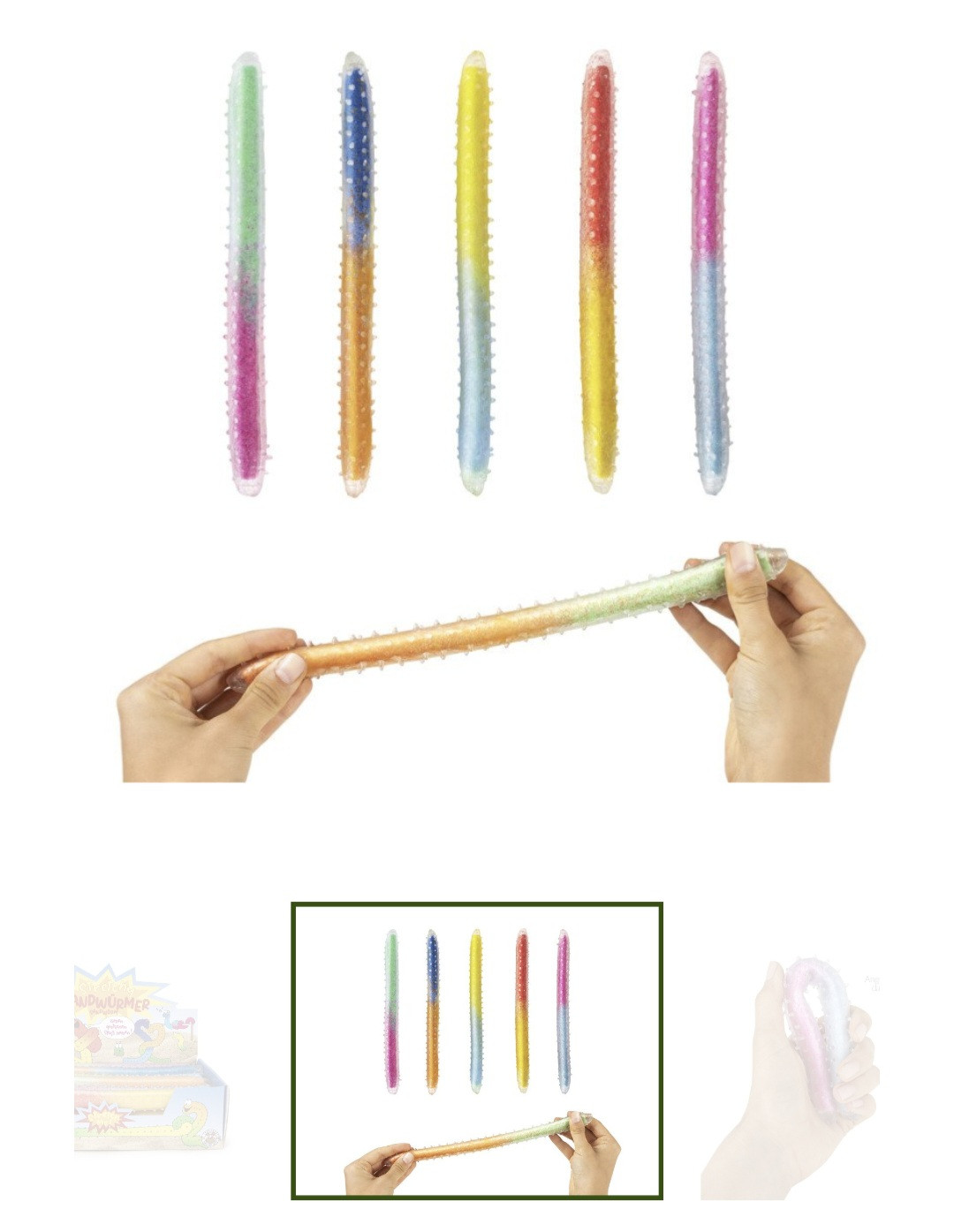 Staipīgā rotaļlieta – Smilšu tārps (1 gab., 5 dizaini), 3+ gadiem, Art. 4558