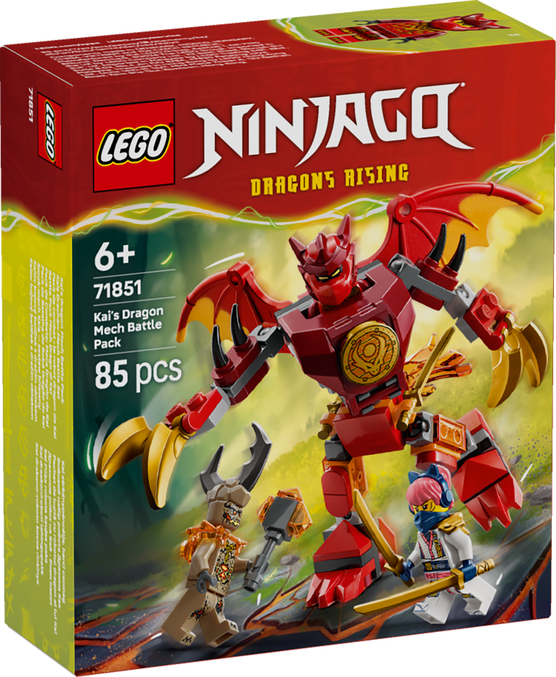 71851 LEGO® Ninjago Kai Pūķa robota kaujas paka  , 6+ gadi, 2026 gada modelis