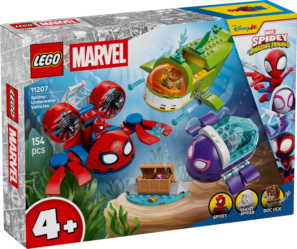 11207 LEGO® Spider Man Spidey: Zemūdens transportlīdzekļi , 4+ gadi, 2026 gada modelis