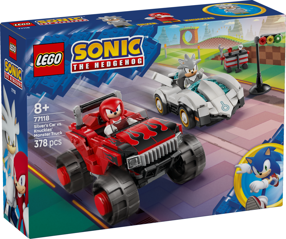 77118 LEGO® Sonic the Hedgehog™ Silver auto pret Knuckles monstru vāģi , 8+ , модель 2026 года