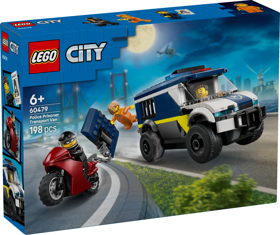 60479 LEGO® City Cietumnieku pārvadāšanas policijas furgons , 6+ gadi, 2026 gada modelis