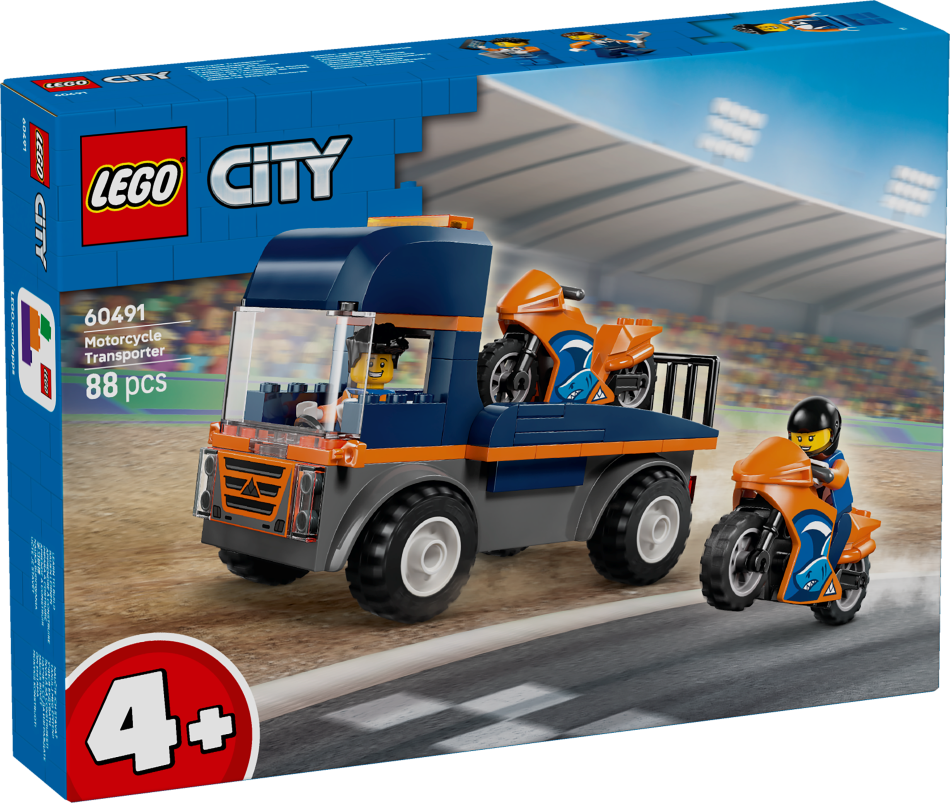 60491 LEGO® City Motociklu pārvadātājs , 4+ , модель 2026 года