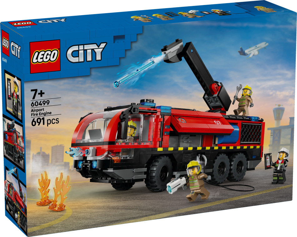 60499 LEGO® City Lidostas ugunsdzēsēju auto , 7+ , модель 2026 года