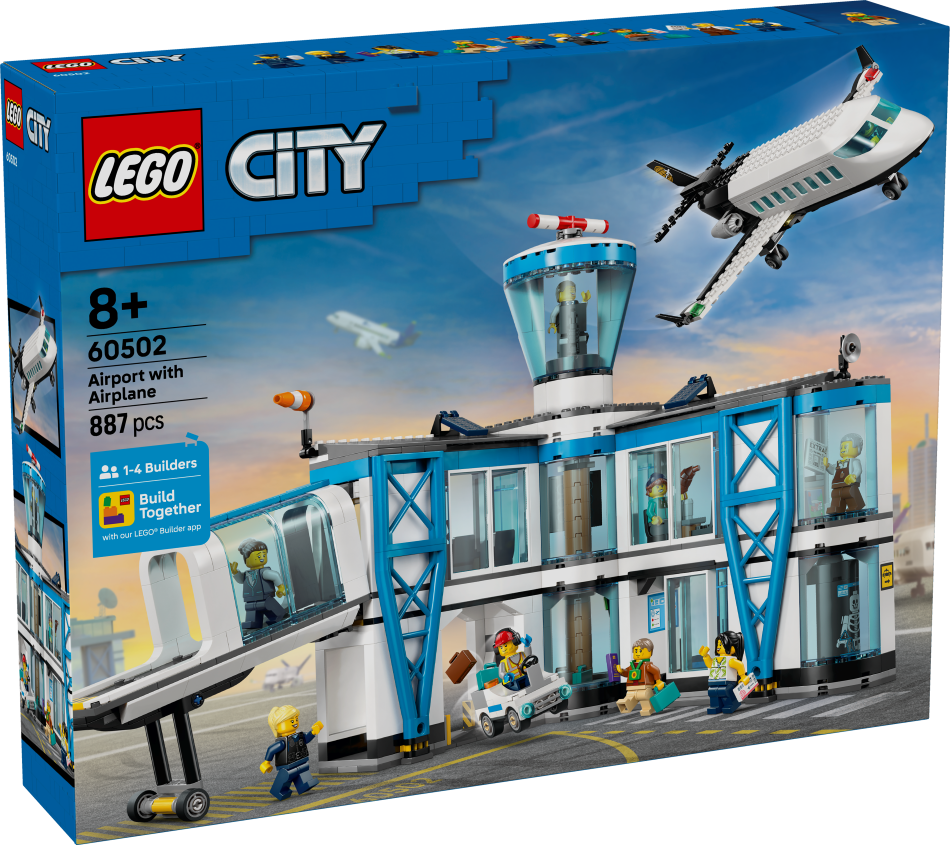 60502 LEGO® City Lidosta ar lidmašīnu , 8+ gadi, 2026 gada modelis