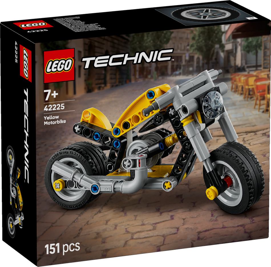 42225 LEGO® Technic Dzeltens motocikls, 7+ gadi, 2026 gada modelis