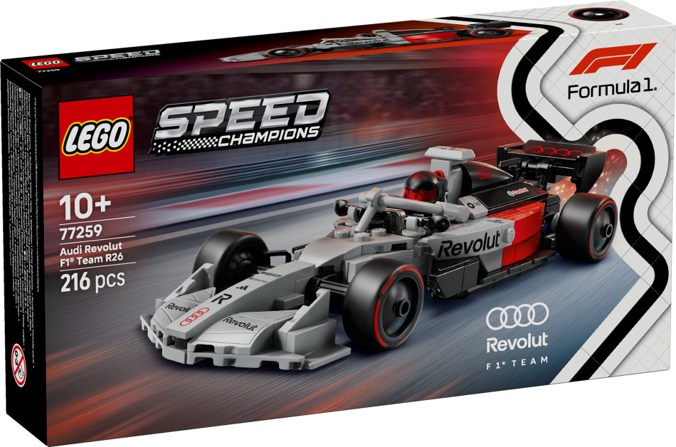77259 LEGO® Speed Champions Audi Revolut F1® Team R26 Sacīkšu auto , 10+ gadi, 2026 gada modelis