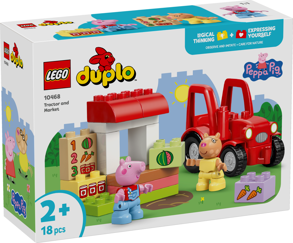 10468 LEGO® DUPLO Traktors un tirgus, 2+ gadi, 2026 gada modelis