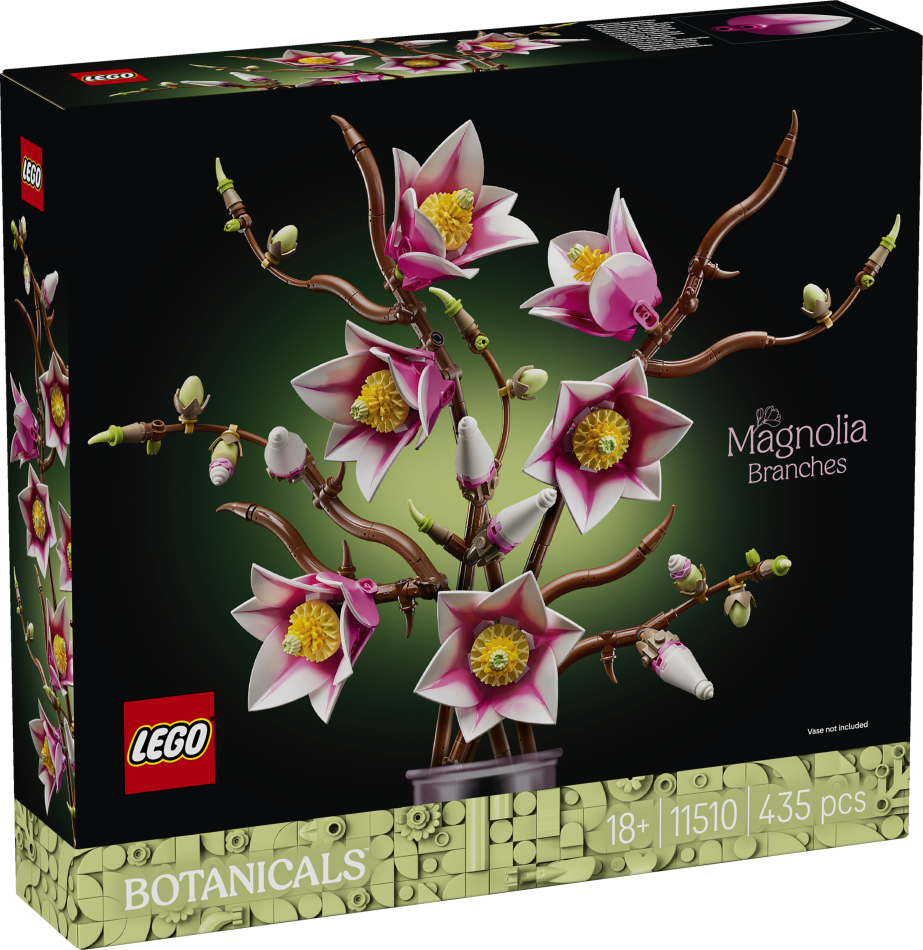 11510 LEGO® Icons Botanical Magnolijas zariņi , 18+ , модель 2026 года
