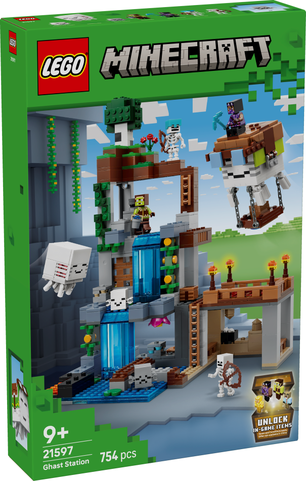 21597 LEGO® Minecraft Rēgu stacija, 9+ gadi, 2026 gada modelis