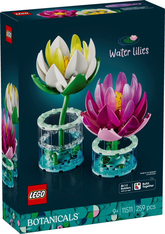 11511 LEGO® Icons Botanical Ūdensrozes, 18+ gadi, 2026 gada modelis