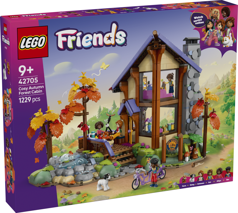42705 LEGO® Friends Omulīgais rudens meža namiņš, 9+ , модель 2026 года