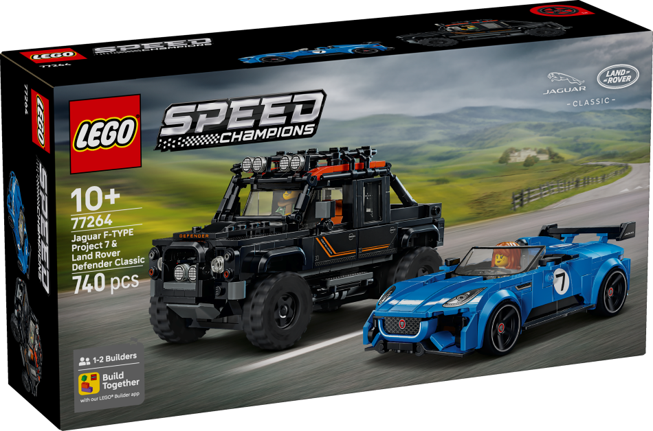 77264 LEGO® Speed Champions Jaguar Project 7 un Land Rover Defender, 10+ , модель 2026 - 08