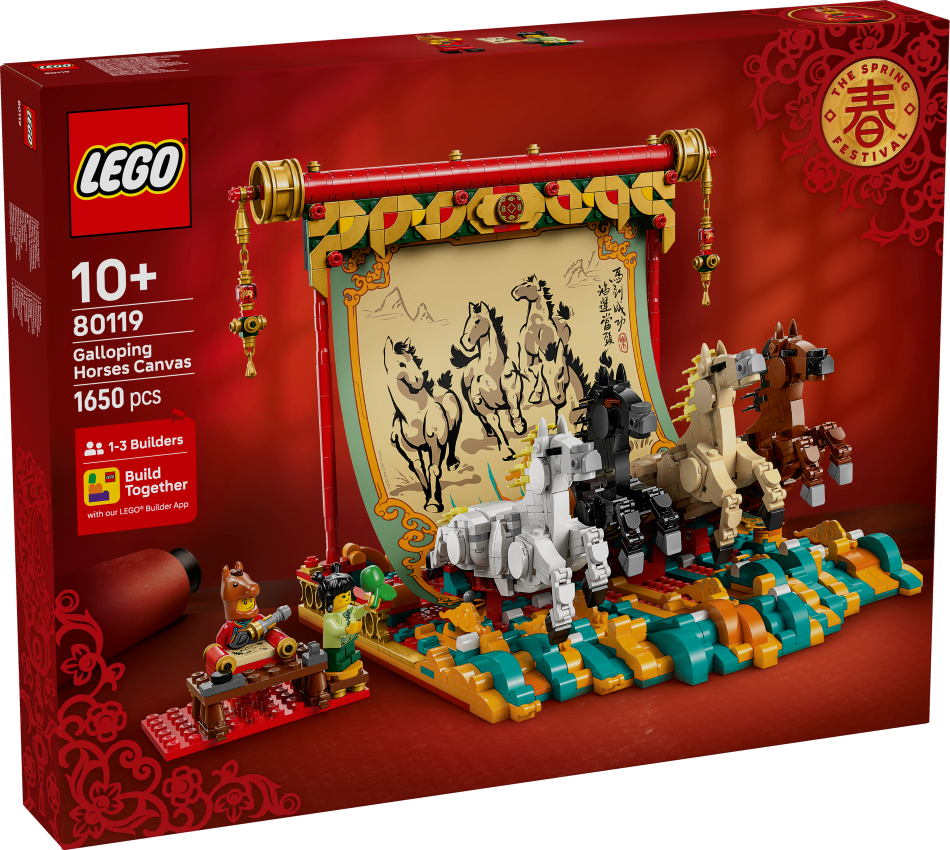 80119 LEGO® Auļojošo zirgu audekls, 10+ gadi, 2026 gada modelis