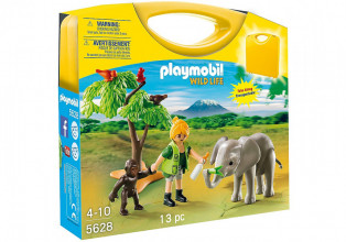 5628 PLAYMOBIL® Wild Life Ziloņu mazulis un pētniece, 4+ gadi