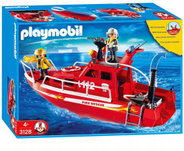 Izpārdošana! 3128 PLAYMOBIL® City Action Ugunsdzēsēju laiva, no 4 gadu vecuma