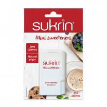 Sukrin Sweeteners dabīgs saldinātājs 0 kalorijas, 300 tabletes, iepakojums ar dozātoru